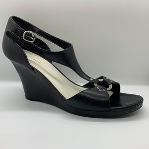 Franco Fortini Black Wedges